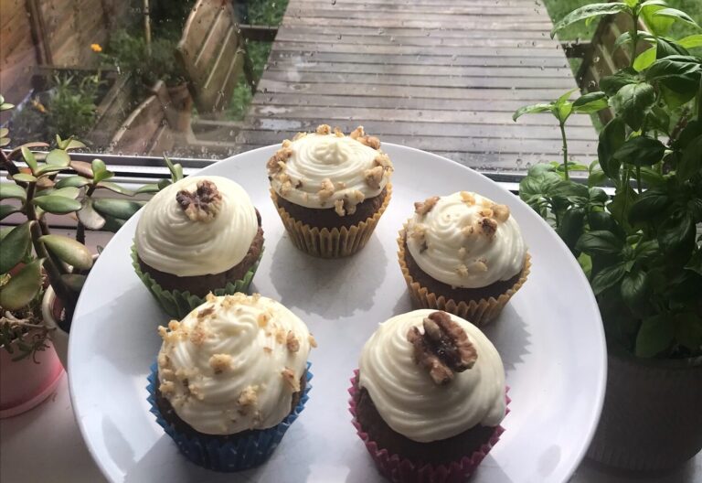 carrot cupcakes window